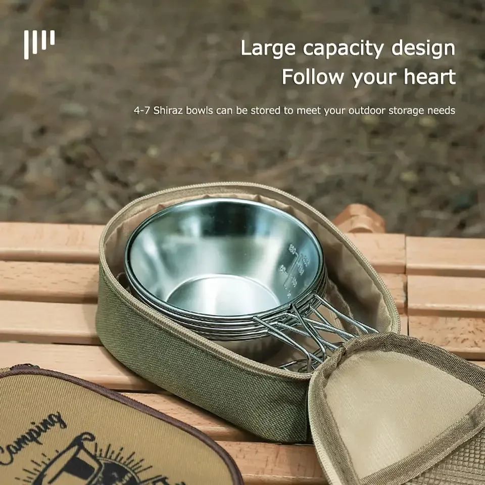 sierra bowl – sac de rangement oxford, vaisselle étanche, tasses, étui de transport, organisateur de camping en plein air voyage barbecue pique-nique pochette