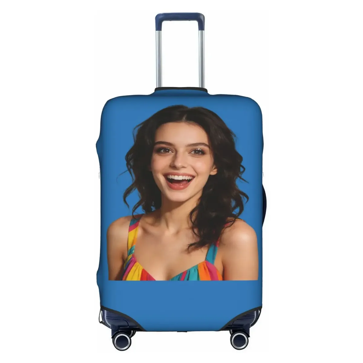 housse de protection pour bagages personnalisable avec texte, élastique, avec votre design, pour valises de voyage de 18 à 32 pouces
