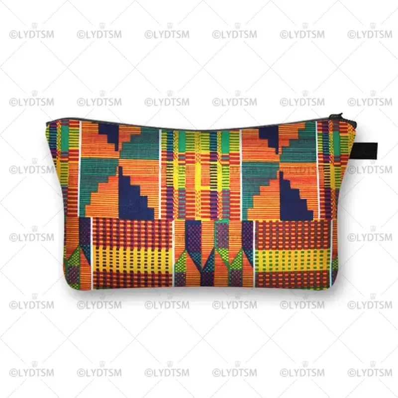trousse à cosmétiques imprimée pour femmes africaines, sacs de maquillage pour dames afro, étui à cosmétiques pour filles, rangement portable pour rouge à lèvres, sacs de voyage, mode