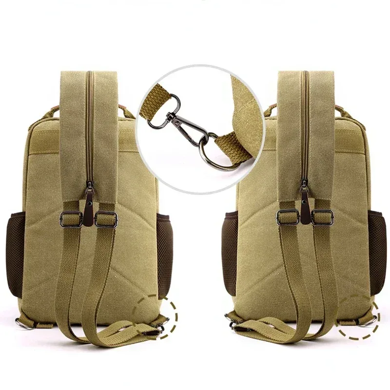 petit sac à dos pour hommes toile sacs à dos décontractés pour hommes 2025 mini sac d'école pour hommes sac à dos homme multi-fonction sac à bandoulière voyage