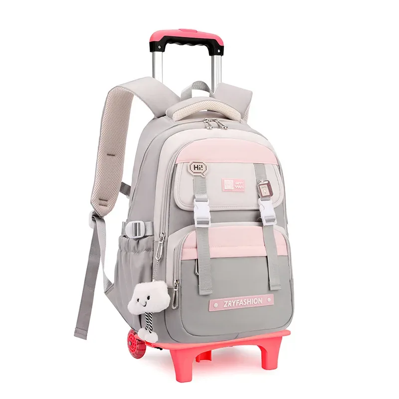 nouveau sac à dos scolaire 2025 avec roulettes, sacs à dos à roulettes pour adolescentes, sac à dos roulant pour étudiants, sacs de voyage