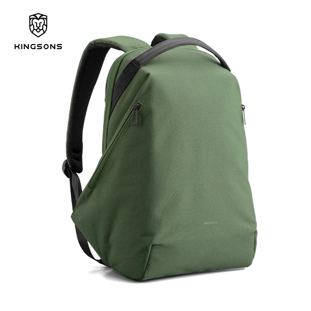 sac à dos kingsons 16l en polyester recyclé pour hommes et femmes, sac à dos léger pour ordinateur portable 15,6 pouces avec chargement usb, sac de voyage décontracté