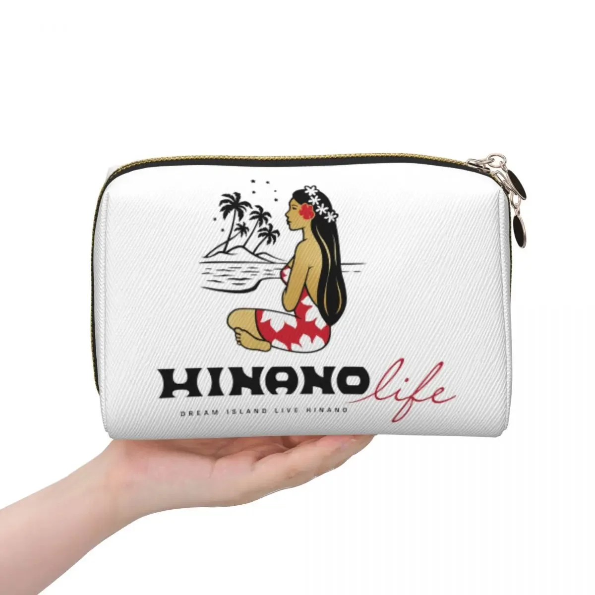hinano tahiti – trousse à cosmétiques pour femmes, pochette de rangement de maquillage de voyage, boîte de rangement de toilette, kit dopp