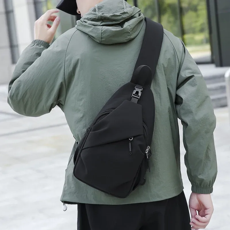 sac de poitrine unisexe grande capacité, sac de voyage décontracté imperméable, sac à bandoulière simple multifonctionnel