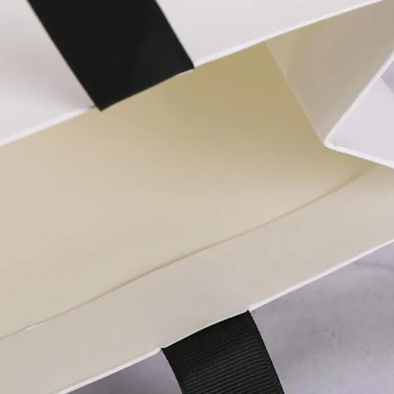 100 sacs shopping personnalisés avec logo, sacs fourre-tout en papier épais de haute qualité pour bijoux