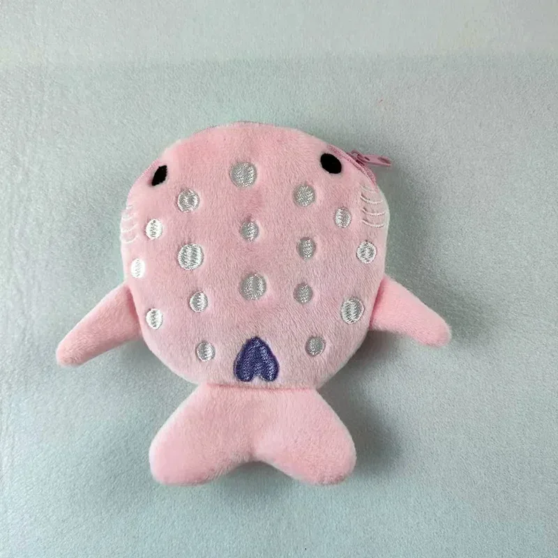 femmes requin argent carte clé écouteur porte-monnaie pour petites choses organisateur pochette fermeture éclair mignon en peluche poisson porte-monnaie sacs