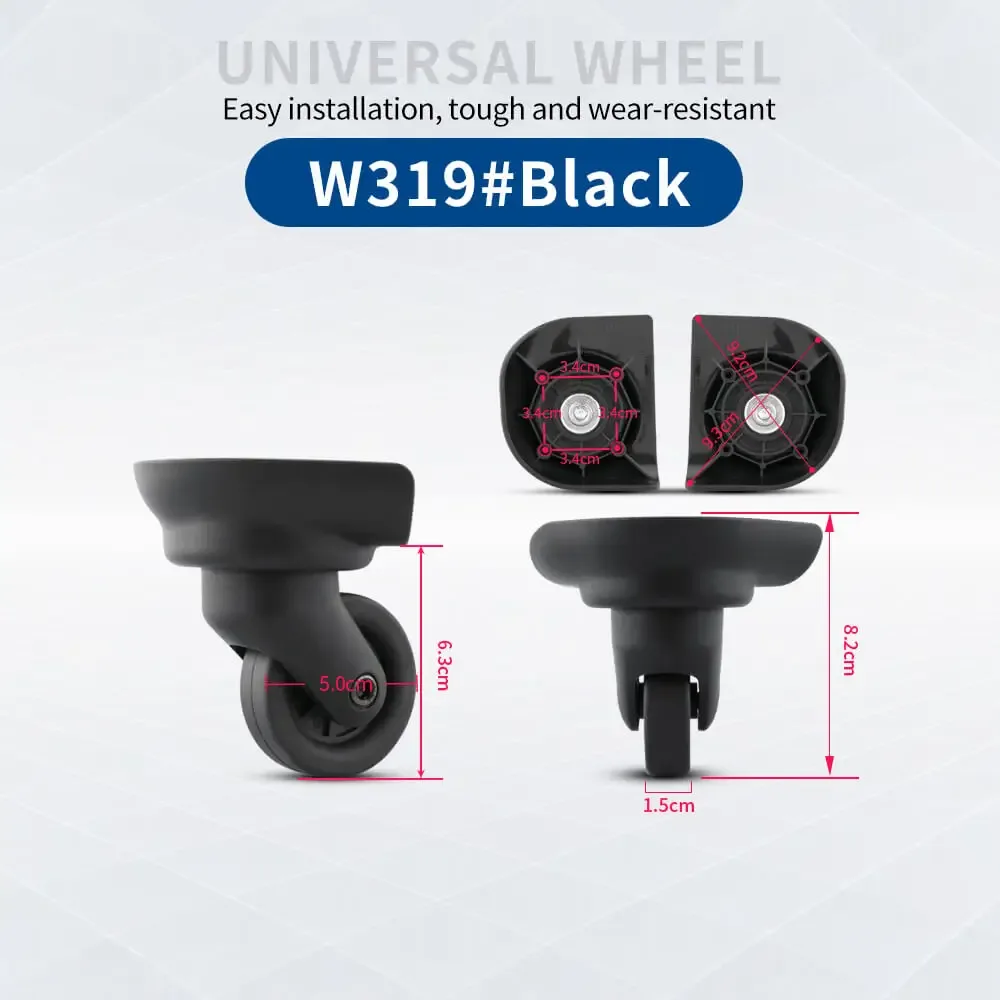roue universelle silencieuse hongsheng pour valise, accessoires de remplacement et réparation de roues de valise à roulettes avec serrure à combinaison