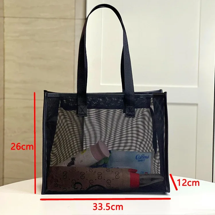 sac en maille avec logo personnalisé, trousse de maquillage à main, trousse de toilette, fitness, yoga, sac de transport pour maman, magasin de shopping