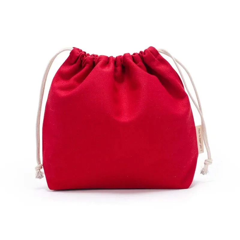 sacs à provisions en toile réutilisables pour femmes, sac de rangement de voyage, fourre-tout en coton, poudres à bijoux, poches à soupe, proximité solide, 27x20cm