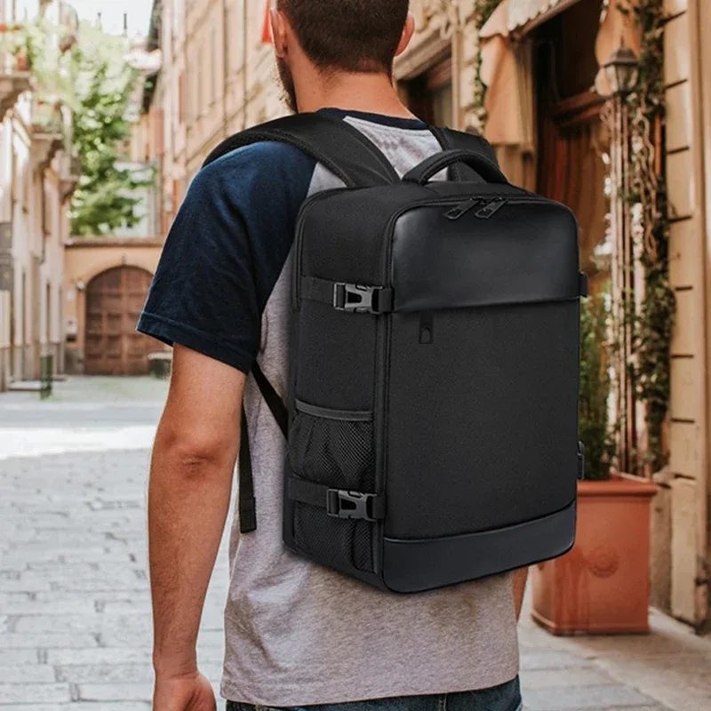 sac à dos pour ordinateur portable multi-compartiments avec bretelles rembourrées, sac ergonomique pour moto, bureau et sorties décontractées
