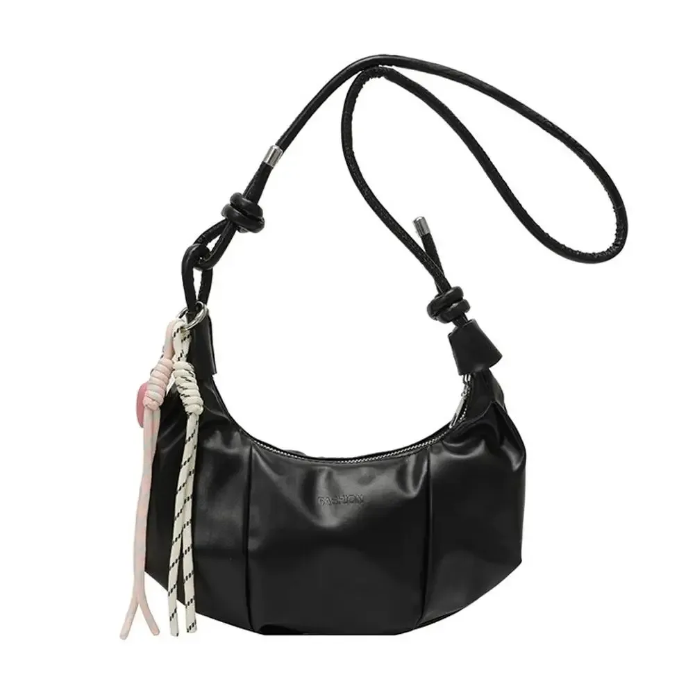 sac à bandoulière plissé en forme de nuage, sac à bandoulière en pu pour femmes, sac à bandoulière élégant en simili cuir