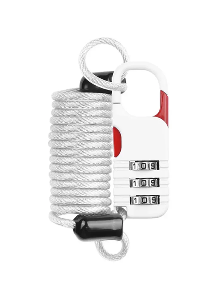 cadenas de voyage, cadenas à combinaison à 3 chiffres, câble à ressort (80 cm) pour casier de salle de sport, casque, portail, valises, modèle 51s.