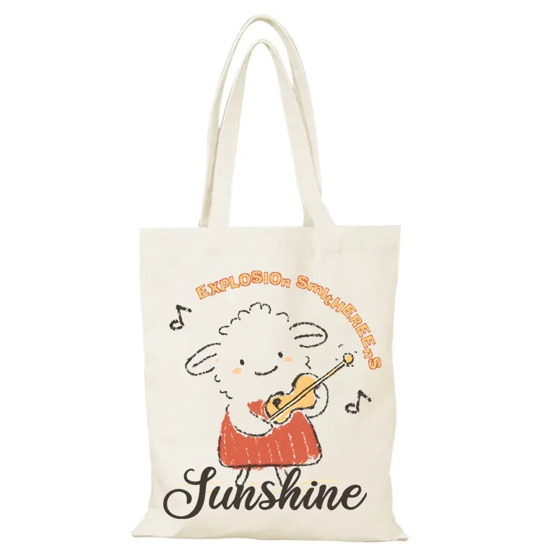 sac à bandoulière mignon pour femmes, sacs en tissu de loisirs, sac écologique, nouveaux sacs à main, fourre-tout de shopping, sac à main en toile de plage pliable