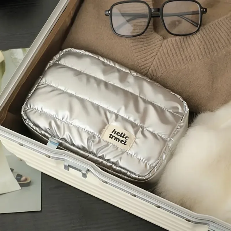 trousse de maquillage de voyage de grande capacité, sac à cosmétiques multifonctionnel portable à la mode, sac de rangement de toilette étanche