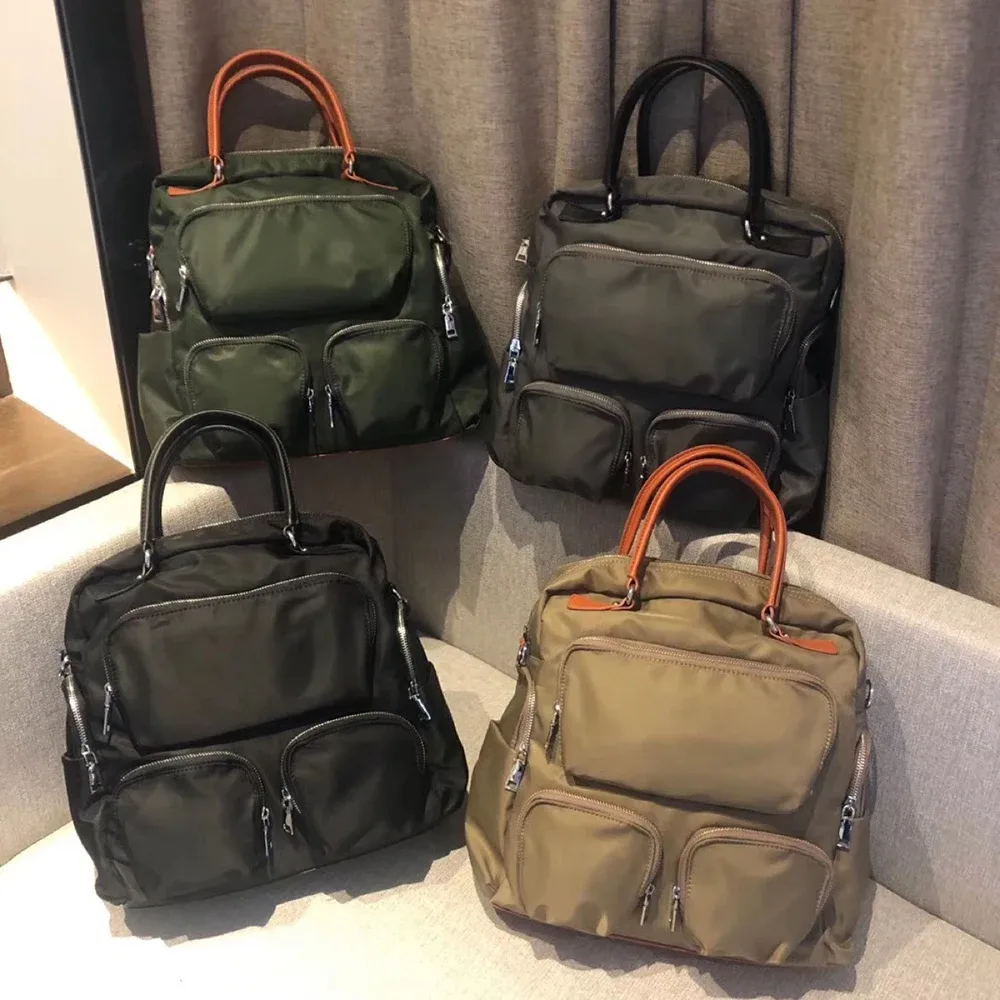 Sac à dos coréen unisexe en nylon, sac à main à plusieurs poches, polyvalent, mode, voyage, décontracté, sac à bandoulière simple, sacs à dos