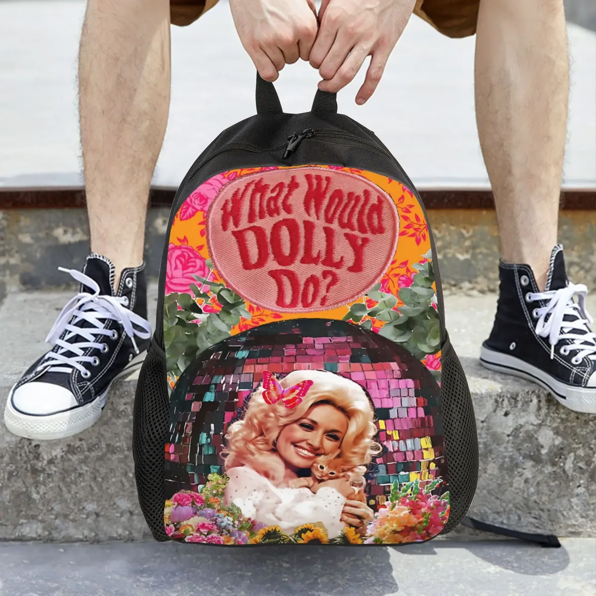 sac à dos fashion dolly parton, mochila, décontracté, pour le travail, le bureau, robuste, à bandoulière