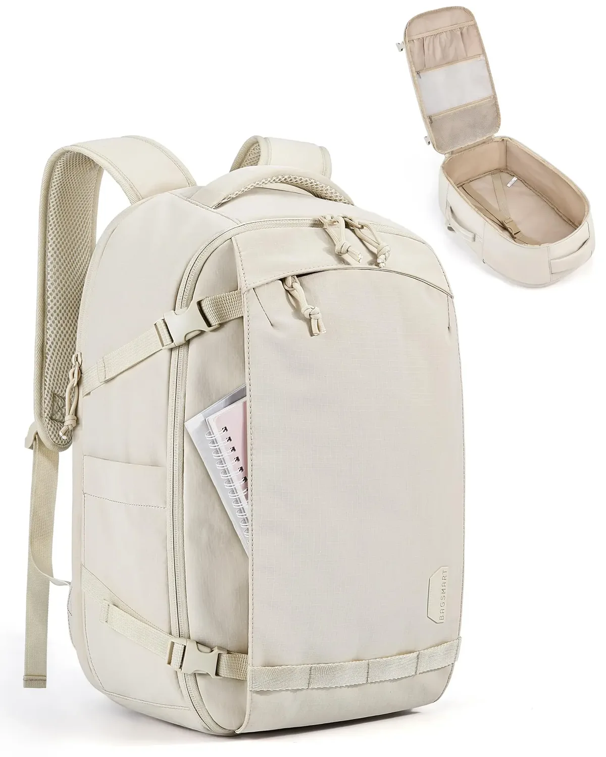 sac dos pvc beige gris vert compression ventilation anti thieves voyage sport ecole shopping