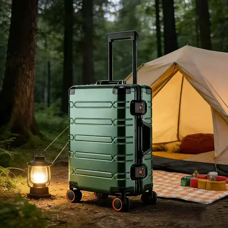 sacs de voyage, bagages à roulettes pour affaires, valise de voyage en alliage d'aluminium-magnésium, valise de voyage à roulettes, valise de cabine 20''