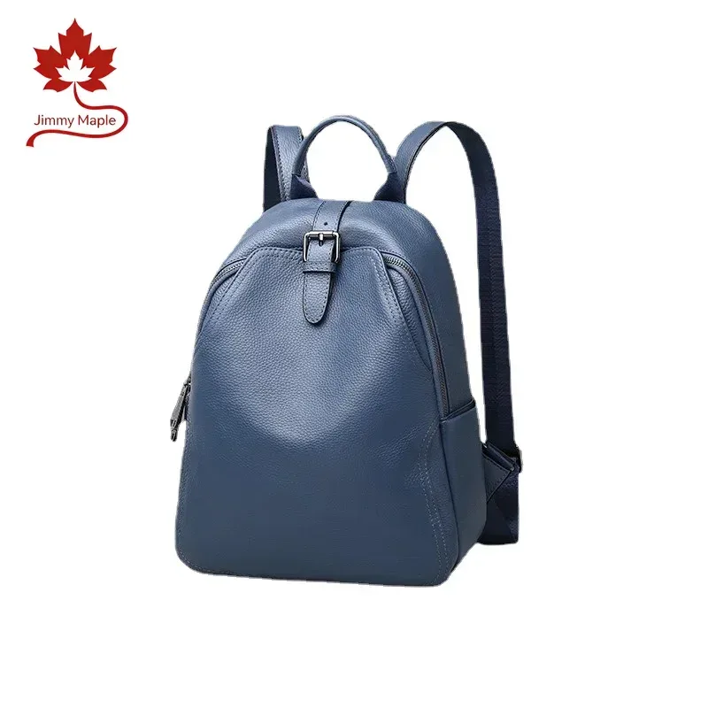 classique bleu gris peau de vache 100% cuir véritable femmes sac à dos vintage sacs de voyage cahier cartable pour filles sac à dos quotidien