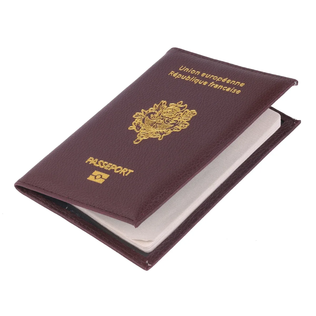 housse de protection pour passeport en pu de haute qualité, porte-cartes bancaires, porte-documents de voyage, mode homme et femme, étui portefeuille pour passeport français
