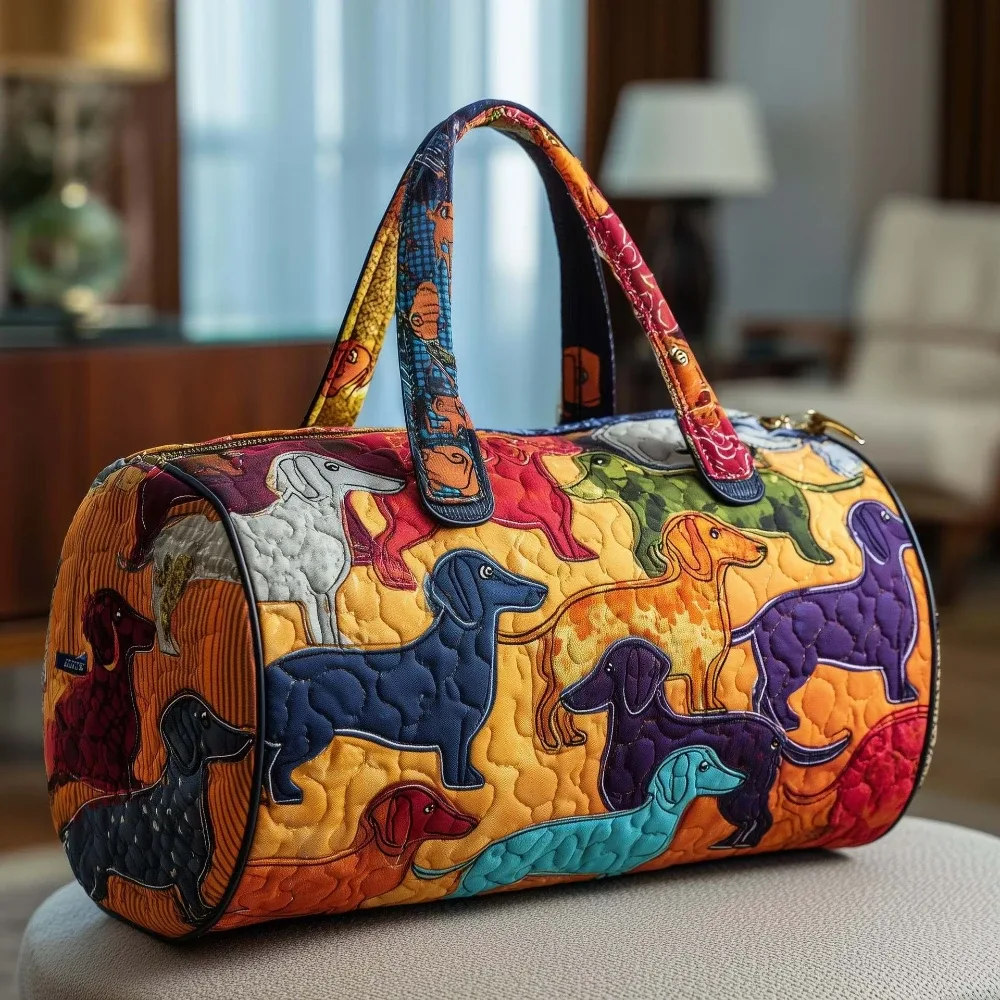 sacs de voyage pour chien matelassés imprimés en 3d, sacs de voyage pour animaux de compagnie artistiques, durables, pour le week-end, la salle de sport, le yoga, design unique pour teckel, corgi, bouledogue français