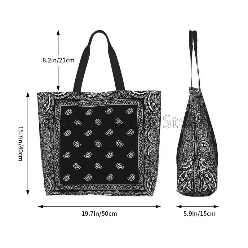 sac fourre-tout blanc à motif paisley coloré noir et rouge, grande capacité, sac à bandoulière, sacs à main pour femmes, sacs de courses