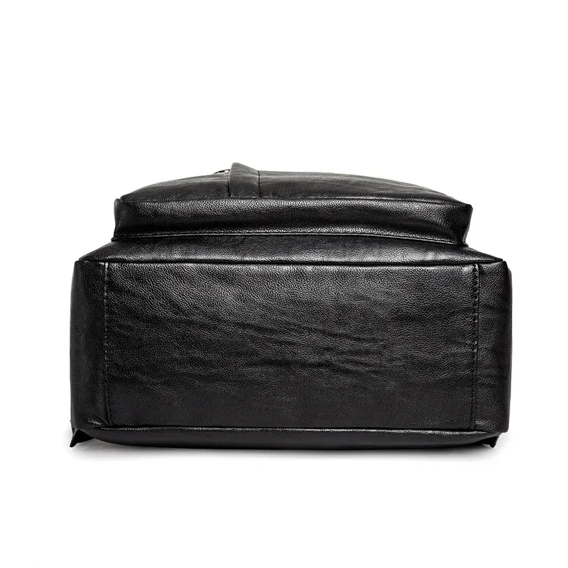 sac à dos en cuir pour hommes, sac à dos décontracté pour adolescents, sac à dos pour ordinateur portable de grande capacité, sacs de voyage de luxe