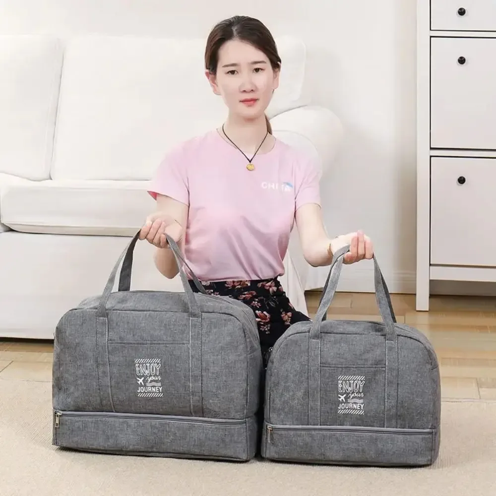 sac de voyage de grande capacité pour femmes, sac à main portable léger pour fitness, yoga, humide et sec, large bandoulière, fourre-tout d'extérieur, nouvelle collection