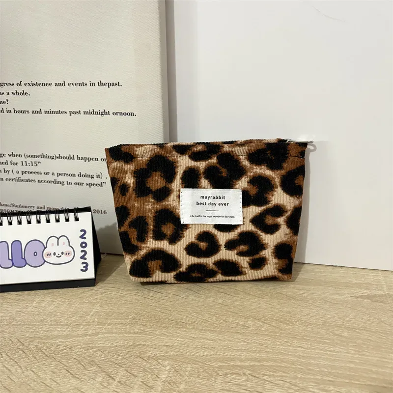 nouvelle trousse de maquillage rétro en velours côtelé pour femme, organisateur de soins de la peau et cosmétiques, pochette de voyage, trousse de toilette