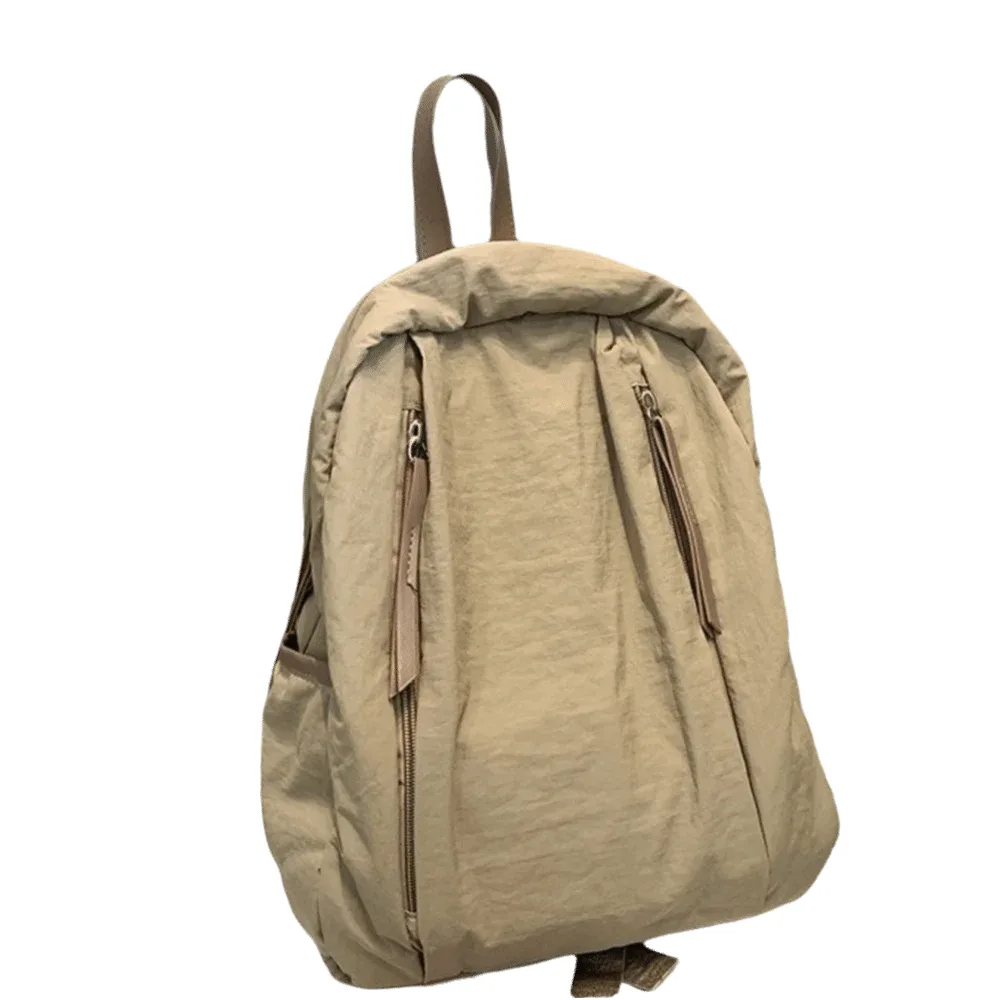 sac à dos de voyage uni et tendance, multi-poches, léger, en nylon, grande capacité, polyvalent, sac d'école pour étudiants, pour hommes