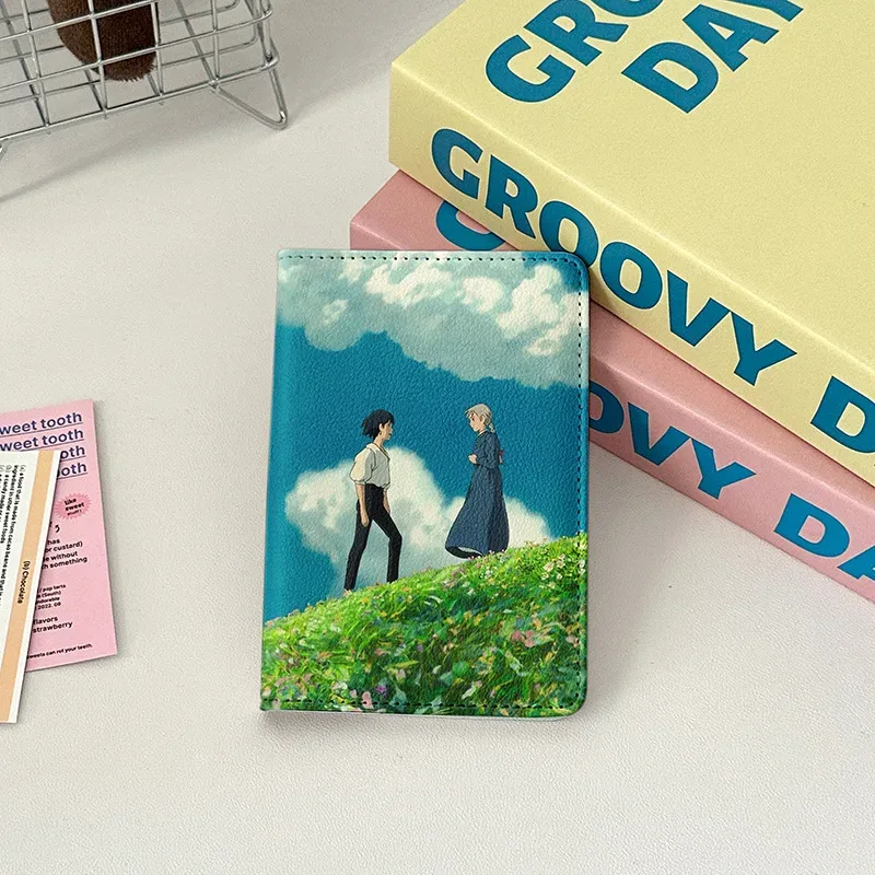 porte-passeport animé japonais, portefeuille de voyage, essentiels de voyage, porte-cartes de crédit pour billets d'avion pour femmes, étui de protection pour passeport