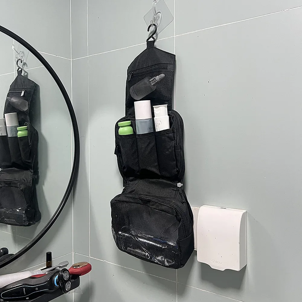 trousse de toilette de voyage suspendue pour homme, pour articles de toilette et de rasage, trousse de maquillage étanche pour femme, trousse de beauté
