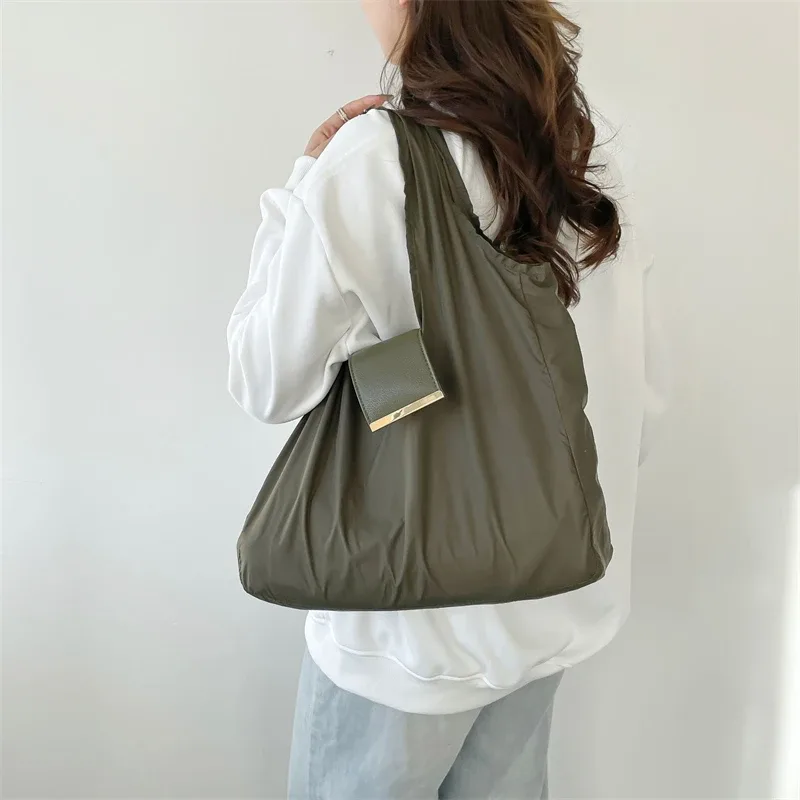 mini sac fourre-tout réutilisable avec porte-clés, léger, écologique, pliable, sac de courses grande capacité, porte-clés extensible, sac pour femme