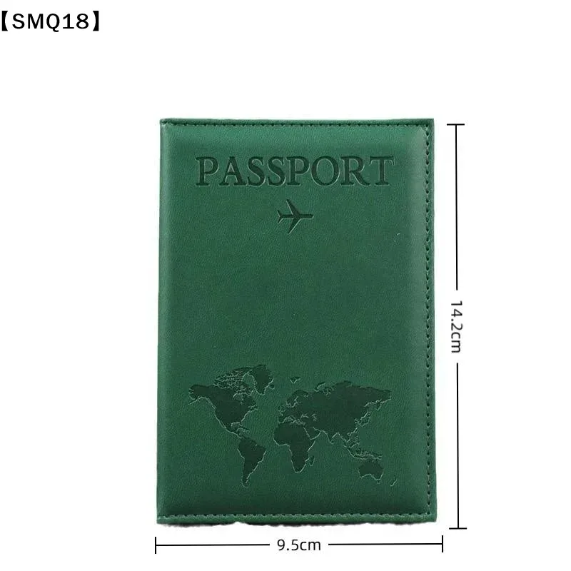 housse de passeport en cuir pu pour hommes et femmes, organisateur, porte-cartes de protection, couvertures de documents d'identité, étui de passeport de voyage, 1 pièce【smq】