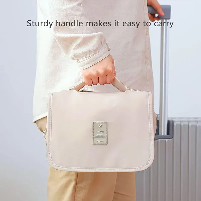 sac de maquillage de voyage, organisateur de produits de toilette étanche, nécessaire de haute qualité pour femmes, crochet de salle de bain, pochette de lavage, sac de rangement de maquillage à crochet