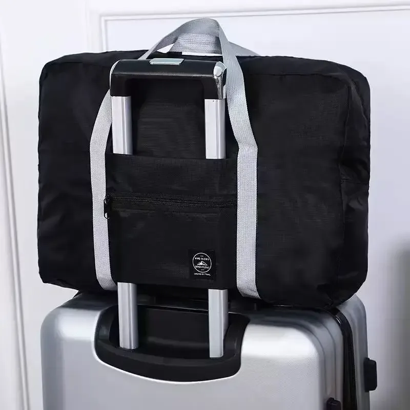 sac de voyage pliable en nylon de grande capacité, sac à main léger et multifonctionnel pour le week-end en avion