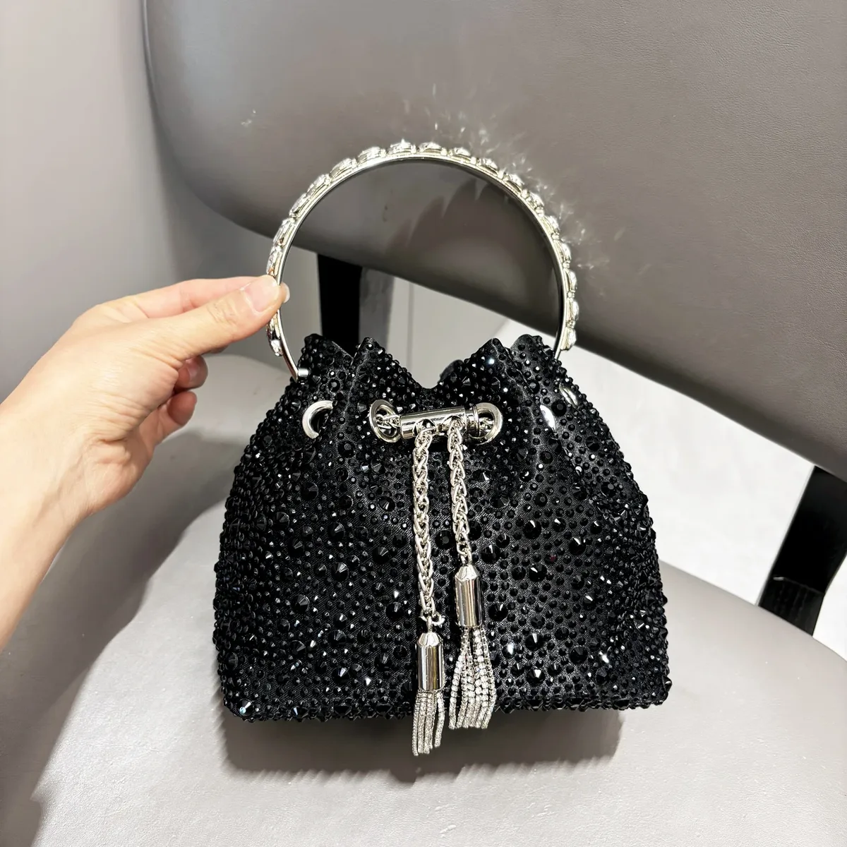 poignée strass pochette de soirée sacs à main et sac à main de luxe sac à bandoulière design brillant cristal pochette sac à main sac seau