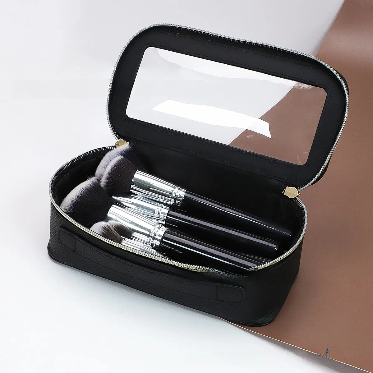 sac de rangement transparent en pvc pour pinceaux de maquillage, grande capacité, sac à cosmétiques de voyage multicolore fiyan transfrontalier mode quotidienne