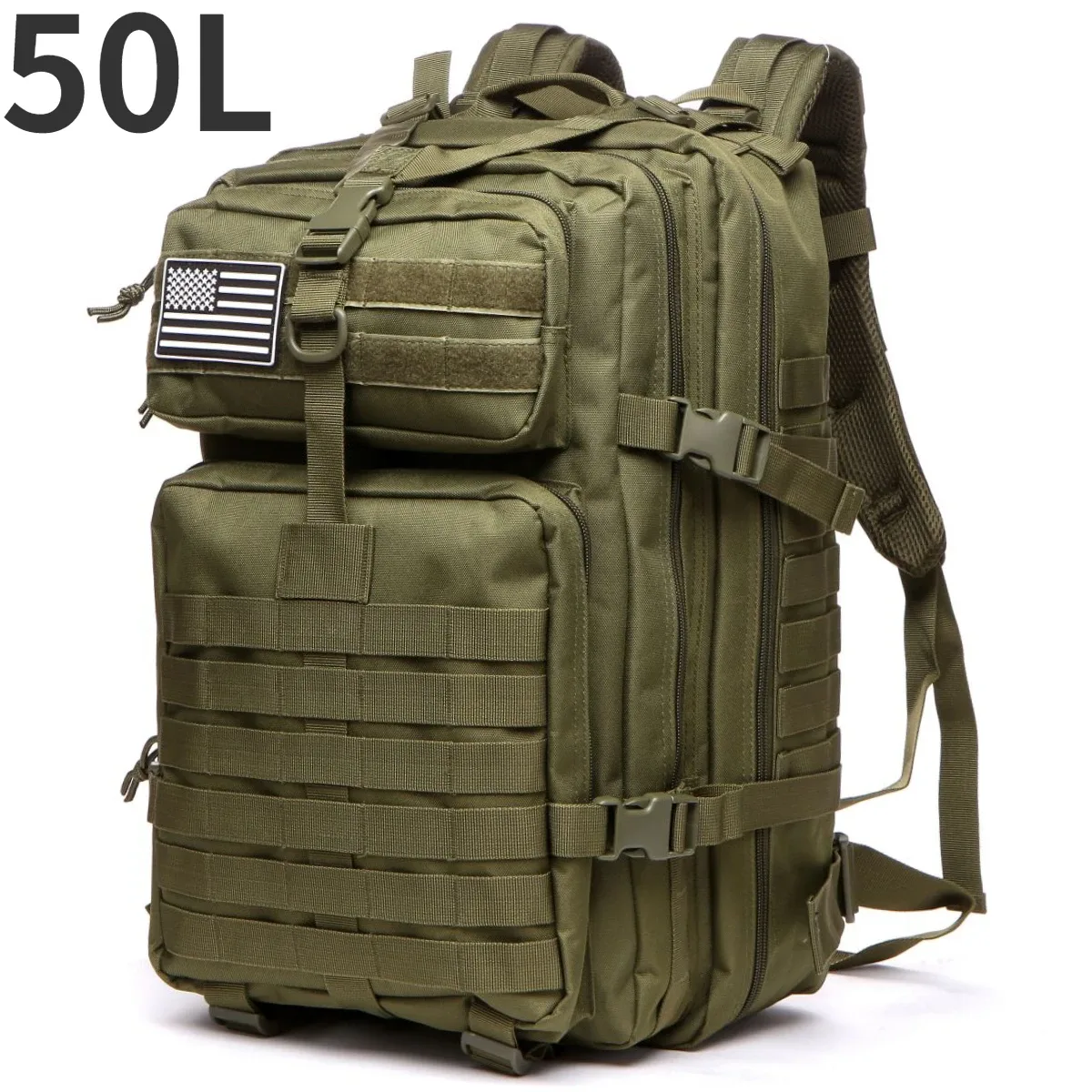 sac dos nylon tactique camouflage beige bleu vert rose 50l randonnée camping sport extérieur