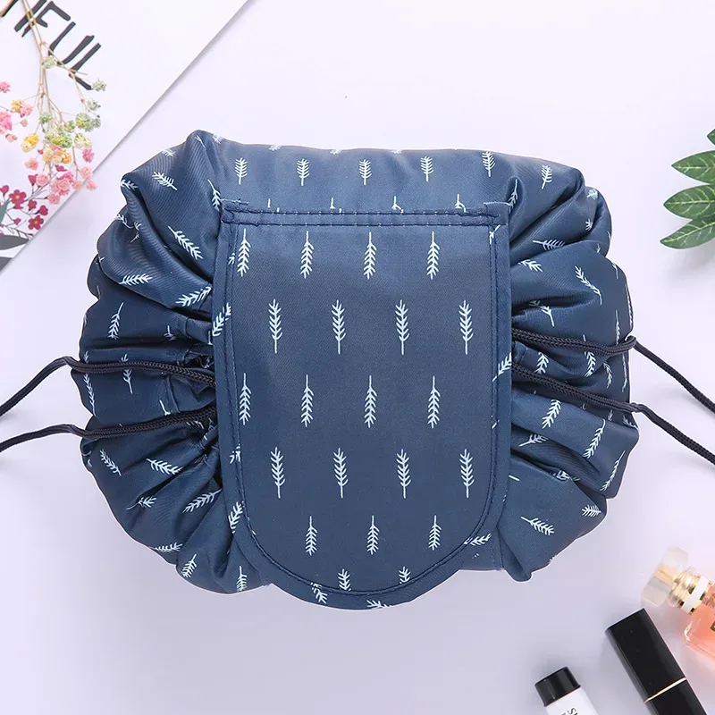 sac à cosmétiques à cordon de serrage pour femmes, sac de rangement de voyage, sac de maquillage, organisateur, pochette de maquillage portable étanche, trousse de toilette et de beauté