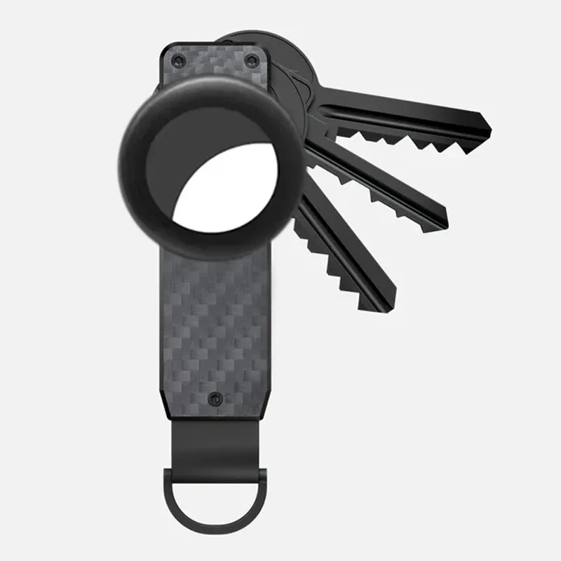 organisateur de clés anti-perte en métal avec étui pour airtag compatible avec le traceur apple airtag (sans airtag)