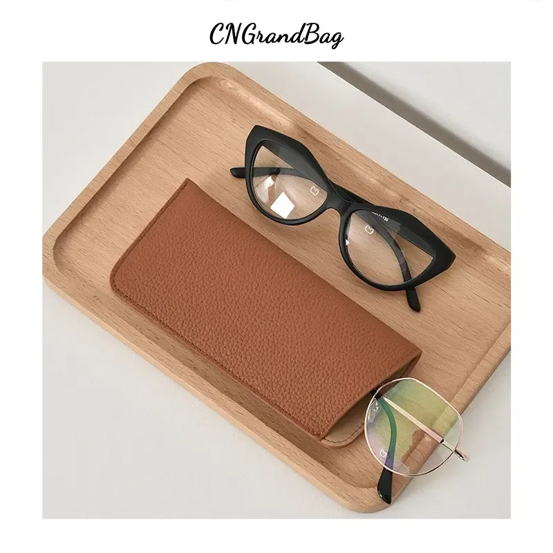 sac de rangement de lunettes personnalisé en cuir souple, sac de lunettes de myopie, sac de lunettes de soleil portables pour hommes et femmes, housse de protection