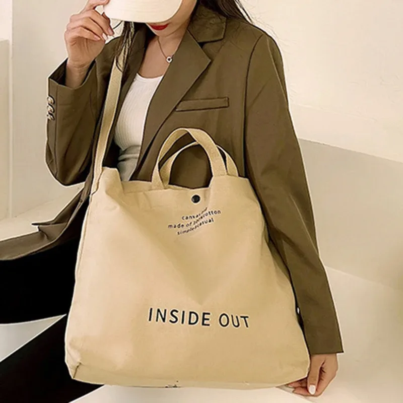 sac à bandoulière unisexe en toile japonaise simple, lavable, épais, grande capacité, pour étudiants, usage quotidien
