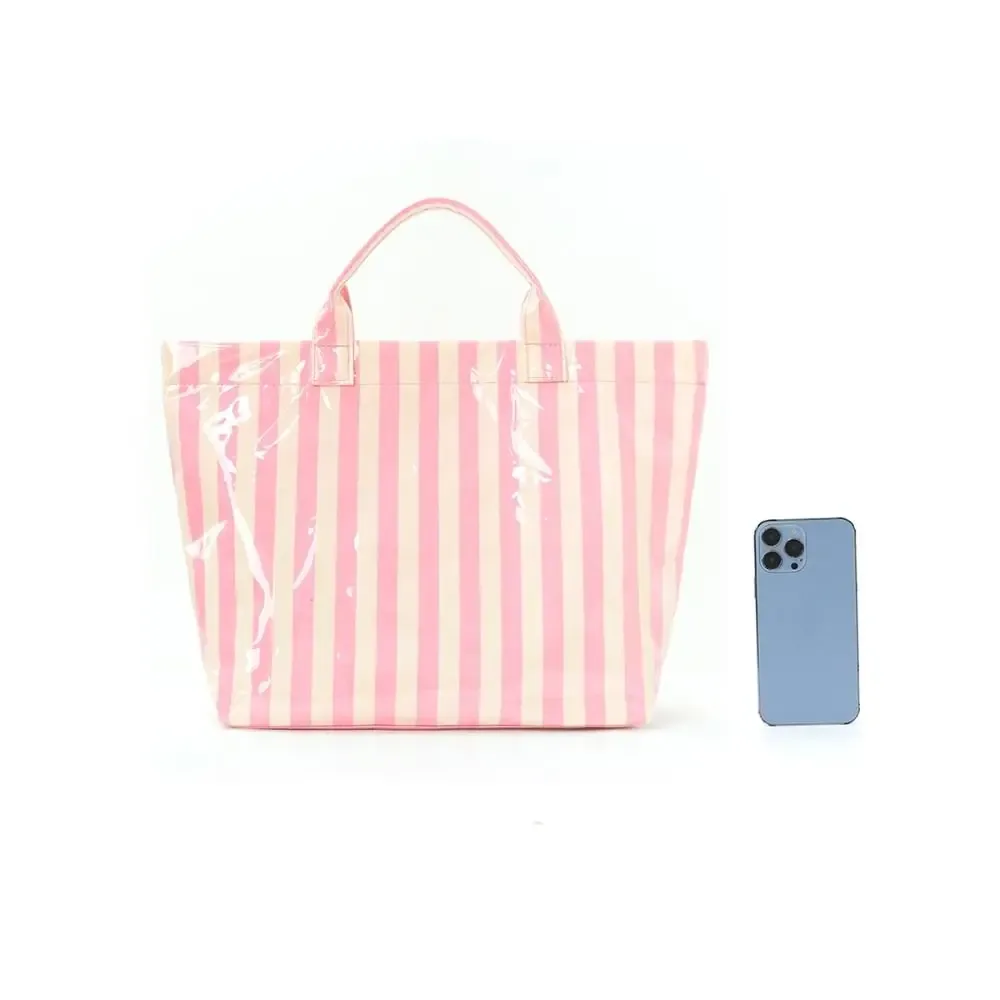 sac à main de voyage en polyester, design rayé, grande capacité, bagage à main, sac à bandoulière, valise de rangement pliable, accessoires de voyage