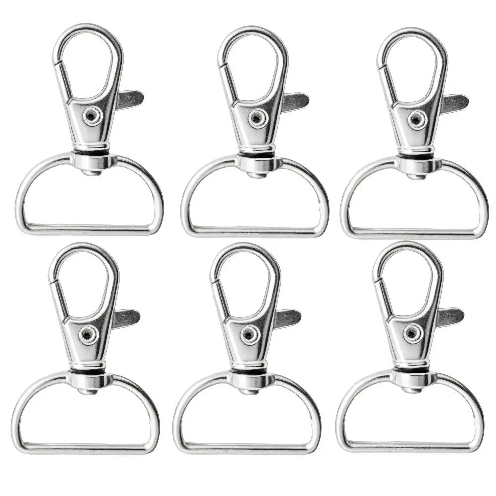 5/50/100pcs mousquetons pivotants, crochets de fixation pour lanières, crochets de porte-clés, fermoirs à griffe de homard en métal pour porte-clés, couture, bijoux et artisanat diy
