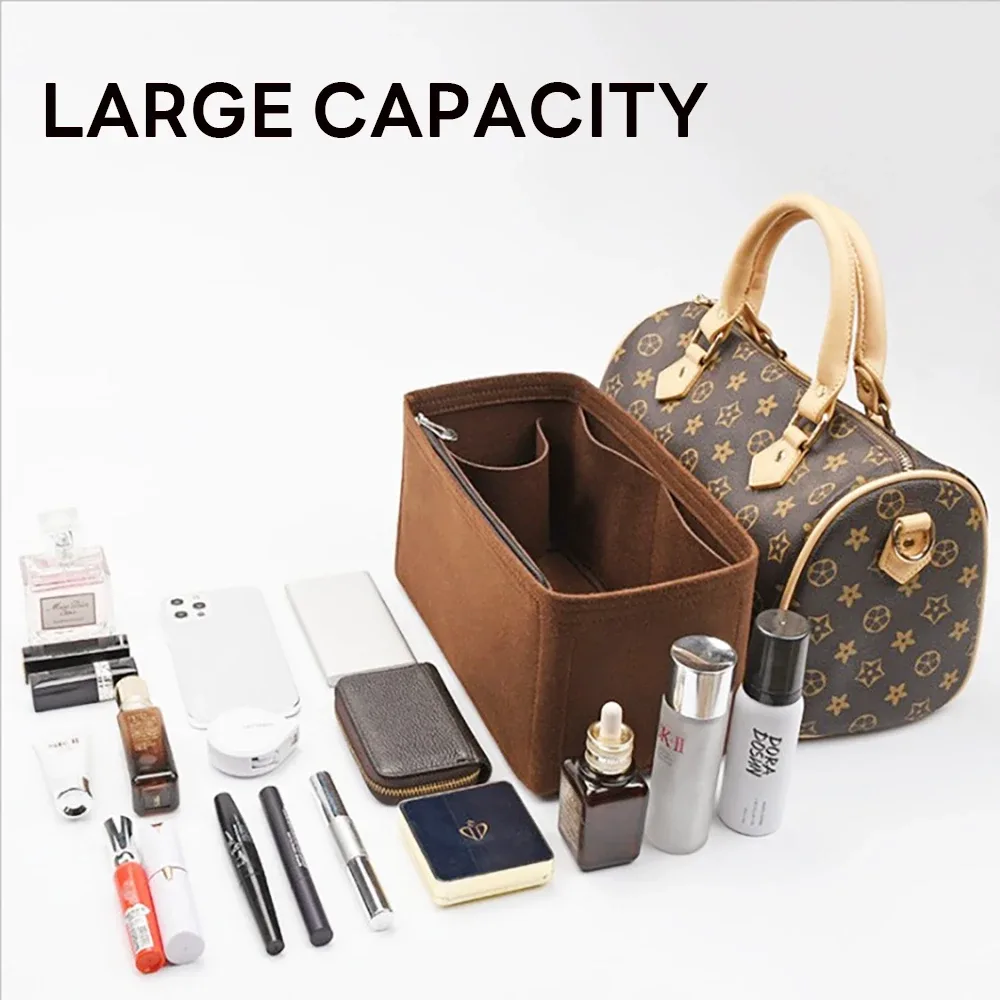 organisateur de sac en feutre pour sacs à rabat lv speedy 25 30 35, sac intérieur, trousse de maquillage, sac de voyage, accessoires pour sacs fourre-tout
