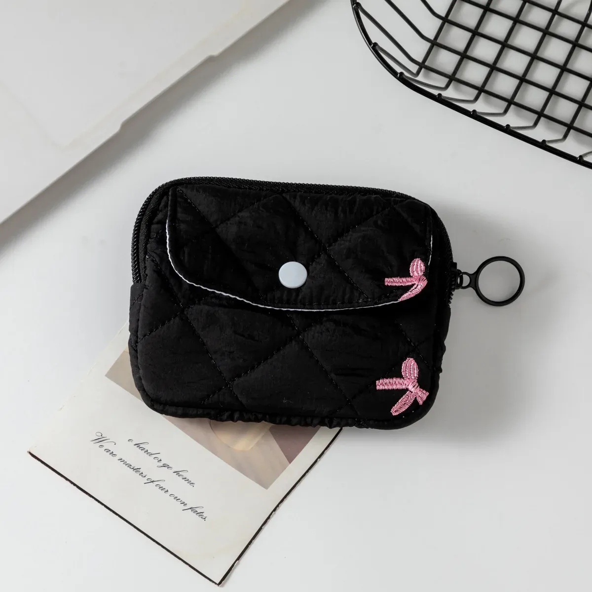 mini sac à cosmétiques carré mignon pour femmes, pochette de rangement pour serviettes hygiéniques, rouge à lèvres, petits sacs de maquillage à fermeture éclair