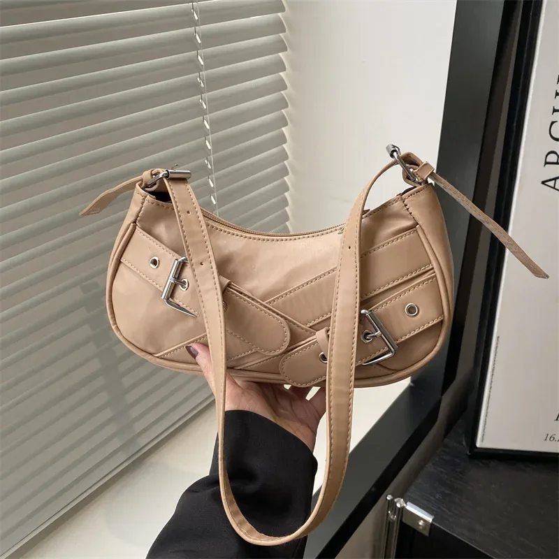 sac à bandoulière vintage y2k en cuir pu pour femme, petit sac bandoulière, sac sous le bras tendance pour femme, pochette et sac à main