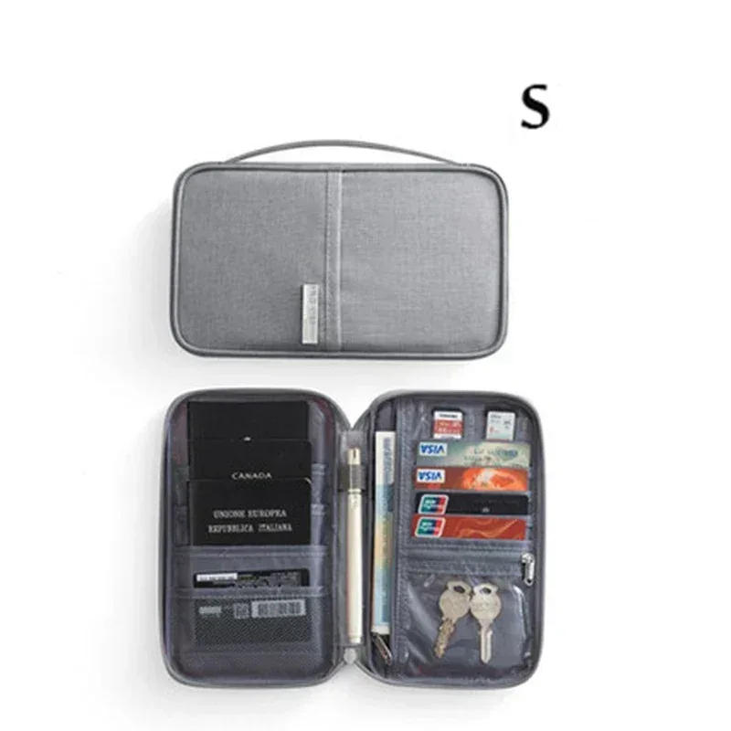 porte-passeport de voyage étanche multifonction pour femmes, housse rose, sacs, organisateur de documents familiaux, sac d'accessoires de voyage