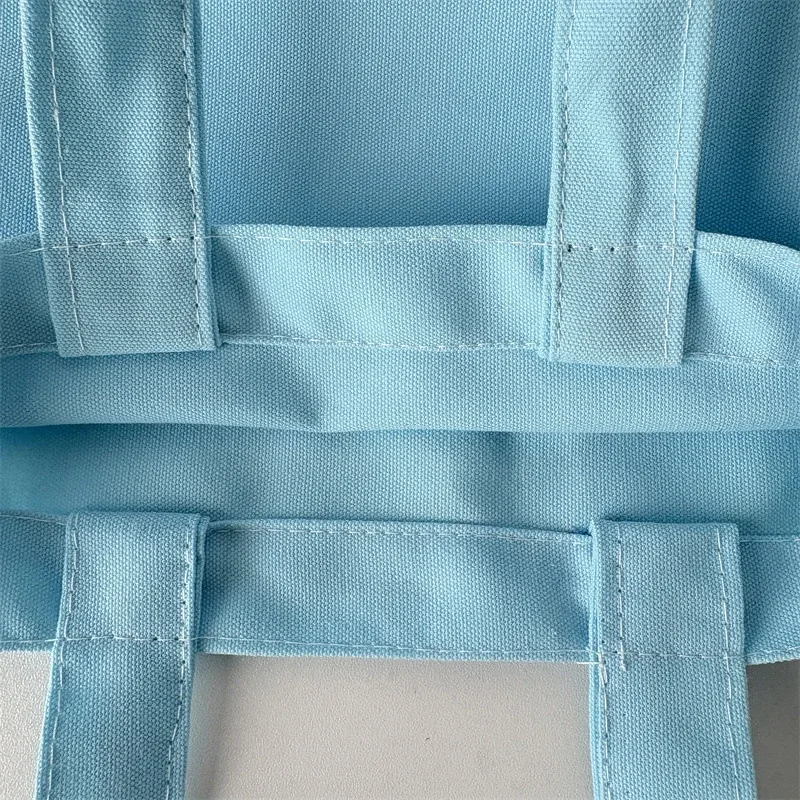 sac fourre-tout en toile de style coréen, sacs de shopping simples de couleur unie, petits sacs à la mode pour le shopping quotidien, sac à main pliable décontracté